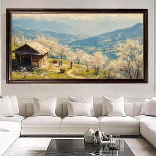 Tranh Treo Tường Khung Vintage Bản 5cm Hình Phong Cảnh Tây Bắc BH189 - Tranh Decor Phòng Khách, Phòng Ngủ, Homestay