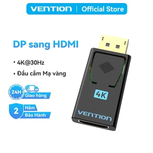 Bộ Chuyển Đổi Vention DP Sang HDMI 4K 1080P Đực Cái, Chuyển Đổi Video Âm Thanh Mạ Vàng Cổng Hiển Thị Cho PC Laptop