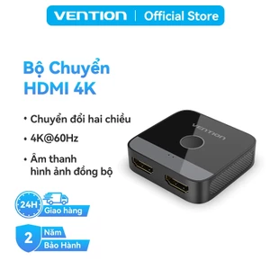 Bộ chuyển HDMI Vention Siêu Nét 6K 60hz và 4K 120Hz Hai Chiều 1x2/2x1 HDR Cho PS5 PS4 TV PC Laptop Xbox
