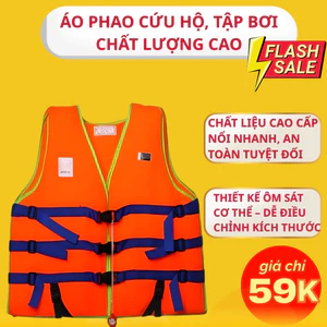 Áo Phao Cứu Hộ, Áo Phao Tập Bơi Chống Nước – Chất Liệu Nổi Cao Cấp, Dây Đai An Toàn, Phù Hợp Người Lớn & Trẻ Em