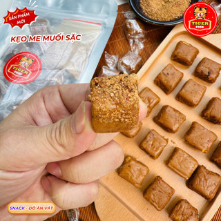 Kẹo Me Chấm Muối Sặc TIGER FOOD Kẹo Me Viên Chấm Muối Sặc Chua Chua Cay Cay Ngọt Ngọt - Siêu phẩm đồ ăn vặt snack