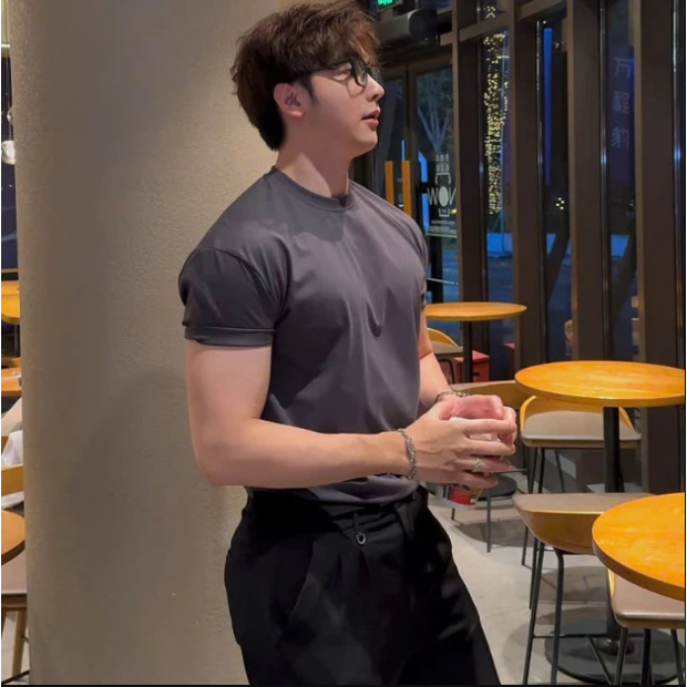 [Peinn] Áo Thun Trơn ATN01 Cotton lạnh Cổ tròn Bassic-Slim fit ,chất vải co dãn 4c ,mịn không xù lông