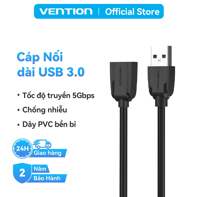Cáp Mở Rộng USB Vention Cáp Dữ Liệu USB 2.0 3.0 Chiều Dài 0.5m / 1m / 1.5m / 2m / 3m