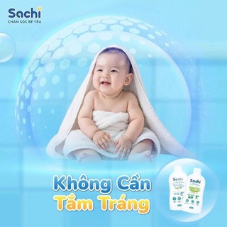 Nước Tắm Thảo Dược SACHI Ngăn Ngừa Rôm Sảy, Làm Ấm Hỗ Trợ Ngăn Cảm Cúm, Cảm Lạnh Cho Bé Lọ 250ml