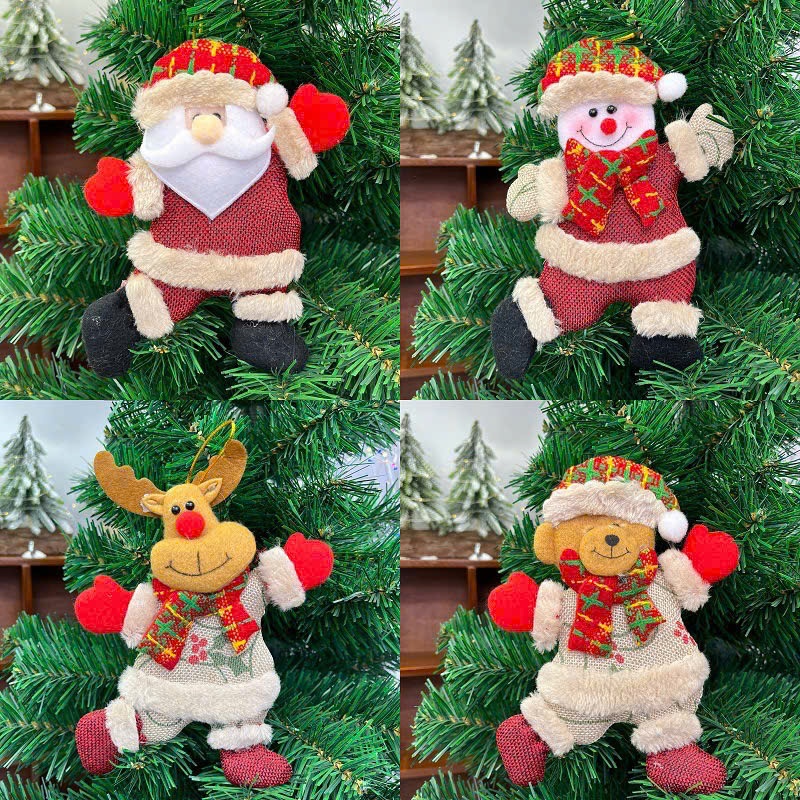 Thú bông tuần lộc treo cửa, treo cây thông Noel, tuần lộc, trang trí quán cafe