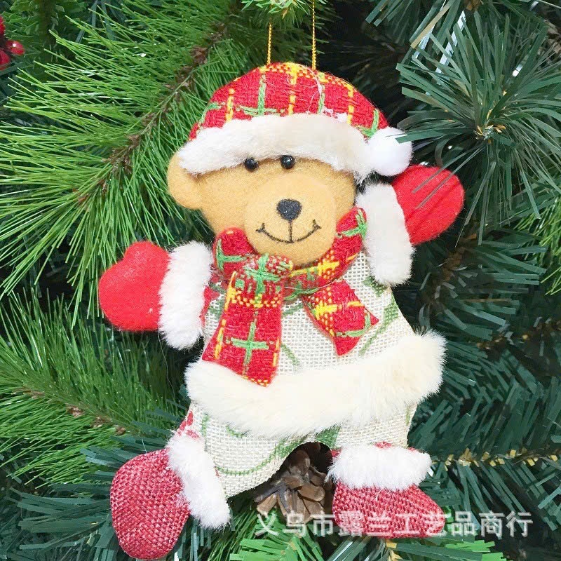 Thú bông tuần lộc treo cửa, treo cây thông Noel, tuần lộc, trang trí quán cafe