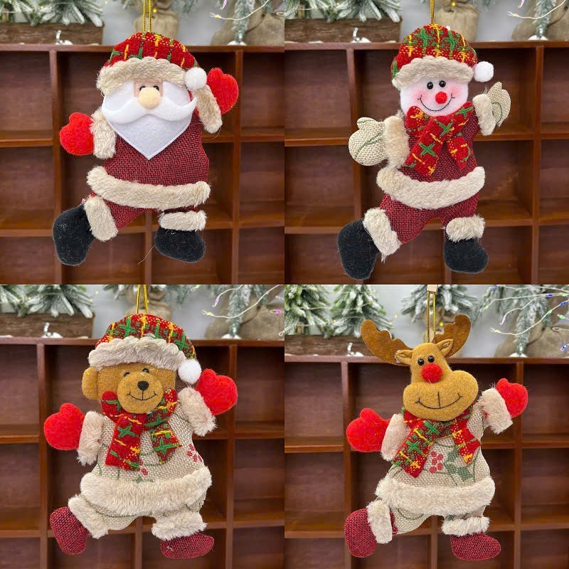 Thú bông tuần lộc treo cửa, treo cây thông Noel, tuần lộc, trang trí quán cafe