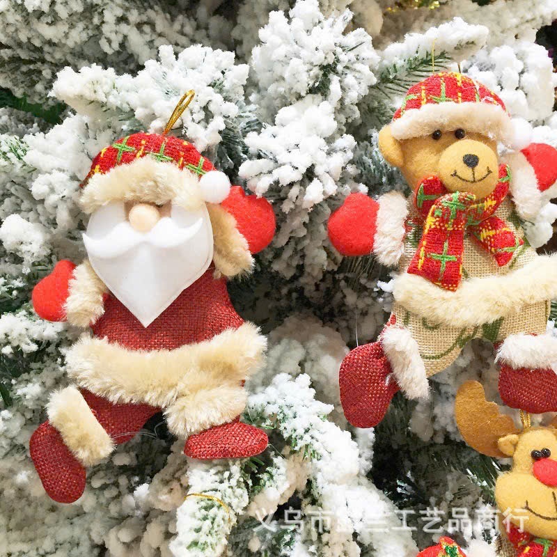 Thú bông tuần lộc treo cửa, treo cây thông Noel, tuần lộc, trang trí quán cafe