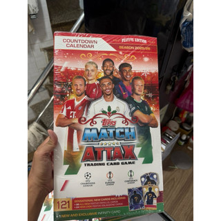 [ Countdown Calendar ] Hộp Thẻ Cầu Thủ Bóng Đá Match Attax 2025/26 25/26 Countdown Calendar  ( 121 Thẻ )