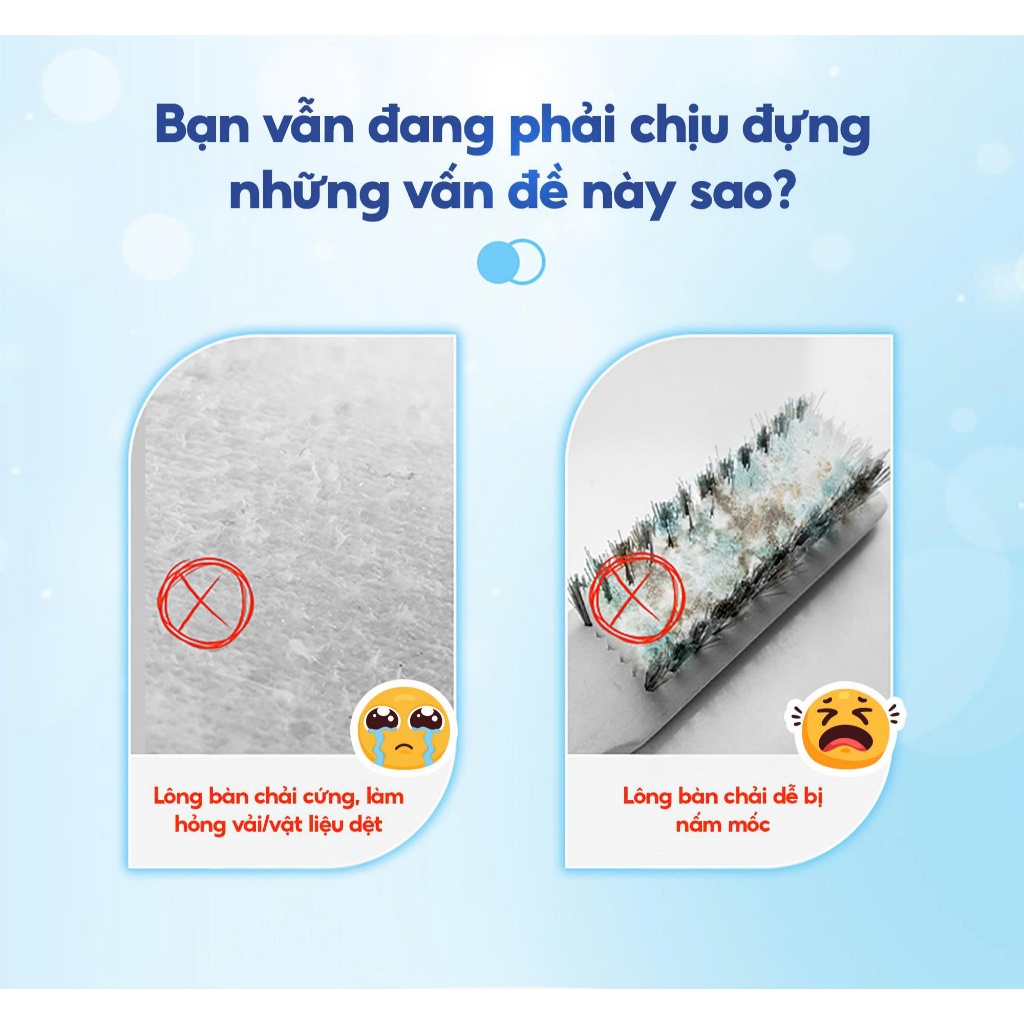 [Võ Hà Linh x MyJae] COMBO 3 Bàn chải đa năng, bàn chải quần áo Ag+ MyJae Kháng khuẩn nhiều công năng