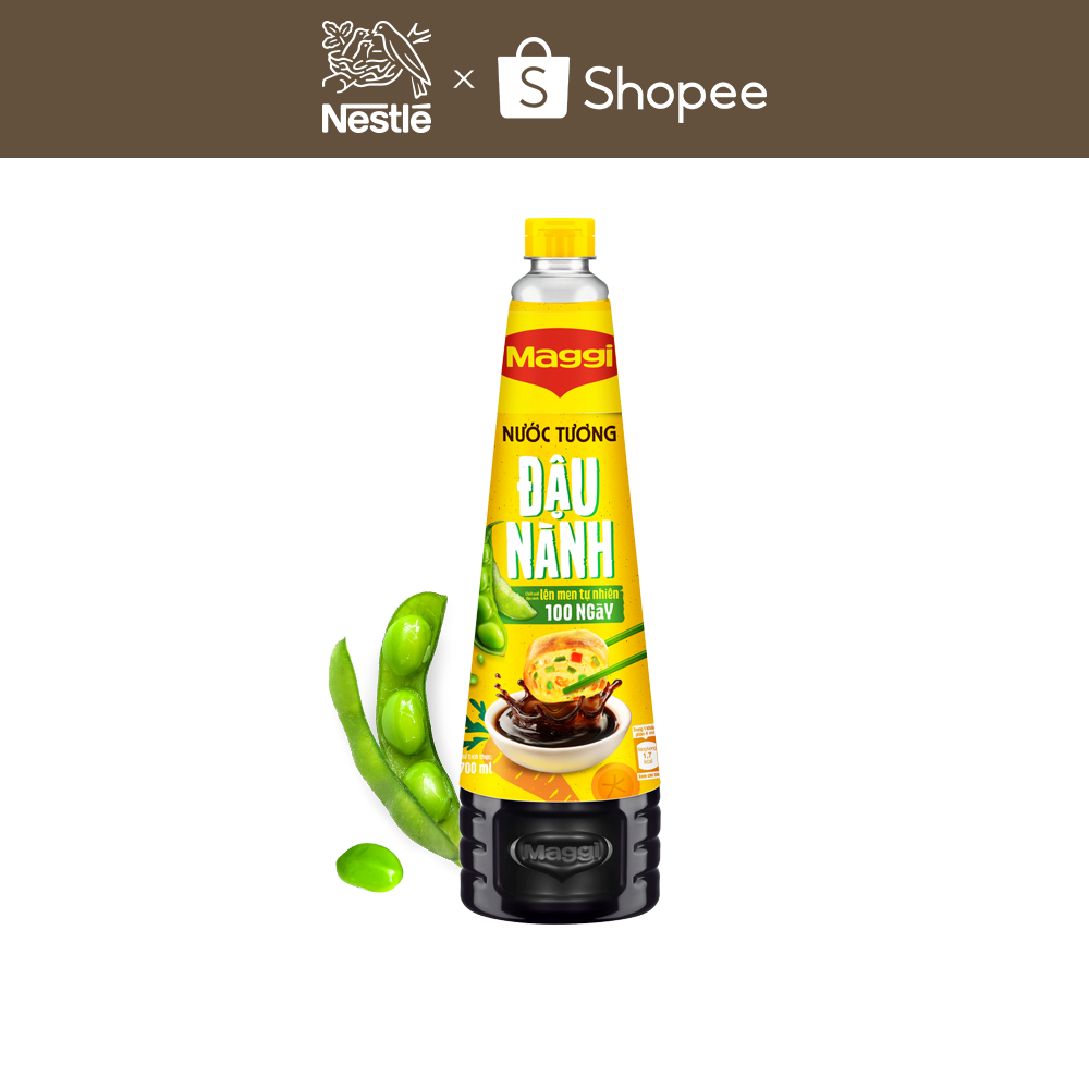 Nước Tương Đậu Nành MAGGI chai 700ml - Thơm, sánh đậm từ chiết xuất đậu nành lên men tự nhiên 100 ngày