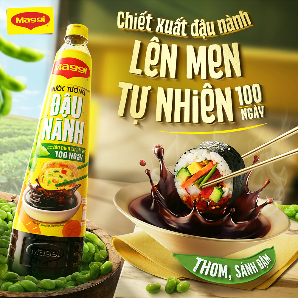 Nước Tương Đậu Nành MAGGI chai 700ml - Thơm, sánh đậm từ chiết xuất đậu nành lên men tự nhiên 100 ngày