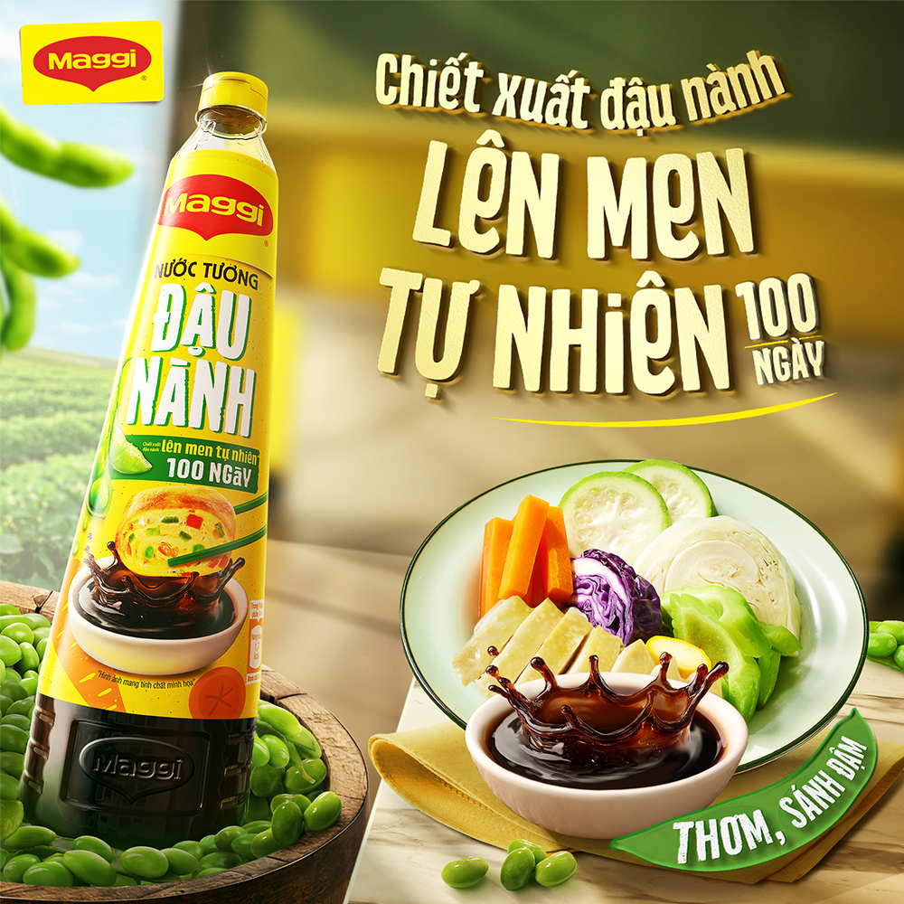 Nước Tương Đậu Nành MAGGI chai 700ml - Thơm, sánh đậm từ chiết xuất đậu nành lên men tự nhiên 100 ngày