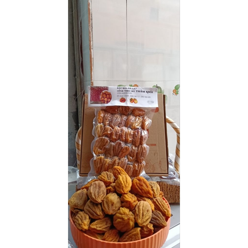 Hồng treo gió Thắm Khôi Đặc sản Đà Lạt Hồng treo 25 ngày 500gram