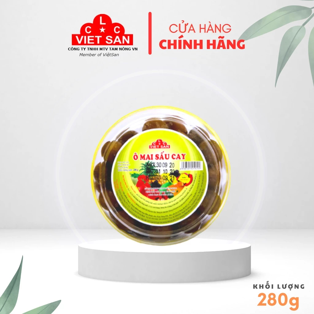 Ô Mai Sấu Cay Việt San 280g - Sấu Chua Cay Giòn Sụn Ăn Vặt Ô Mai Sấu Hà Nội