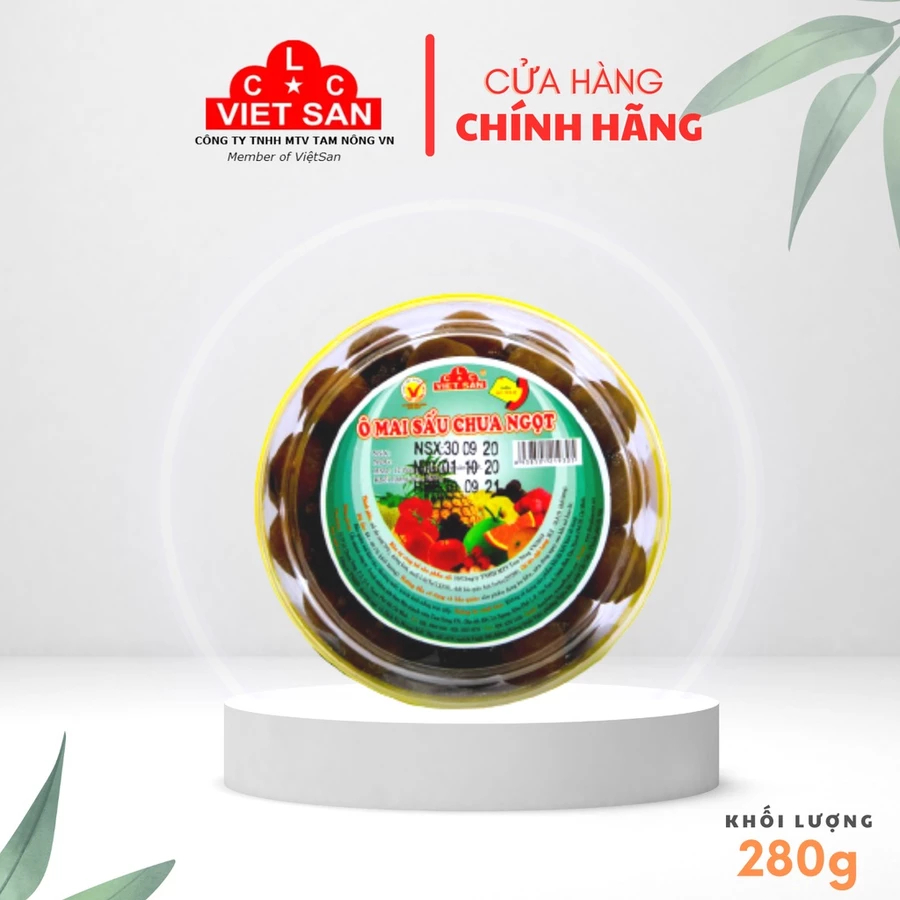 Ô Mai Sấu Chua Ngọt Việt San 280g - Sấu Ngọt Giòn Sụn Ăn Vặt Ô Mai Sấu Hà Nội