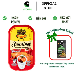 Cá Trích SeaCrown xốt cà/ ngâm dầu G Kitchen 155g và 125g