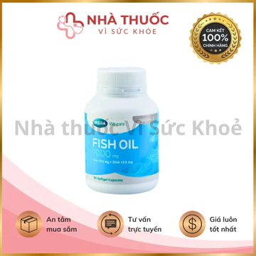 ✅Dầu cá bổ sung Omega-3 DHA & EPA từ nguồn dầu cá Lysi-Iceland giúp mắt sáng, não tốt - FISH OIL Mega We Care (100 viên)