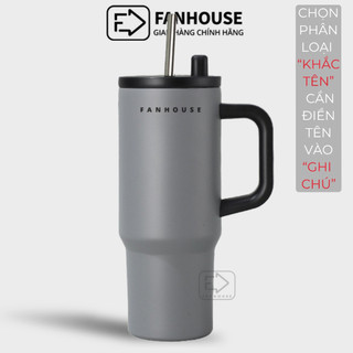 Ly giữ nhiệt Star inox 316 cao cấp bình giữ nhiệt 710ml Fan House ống hút inox linh động, có tay cầm