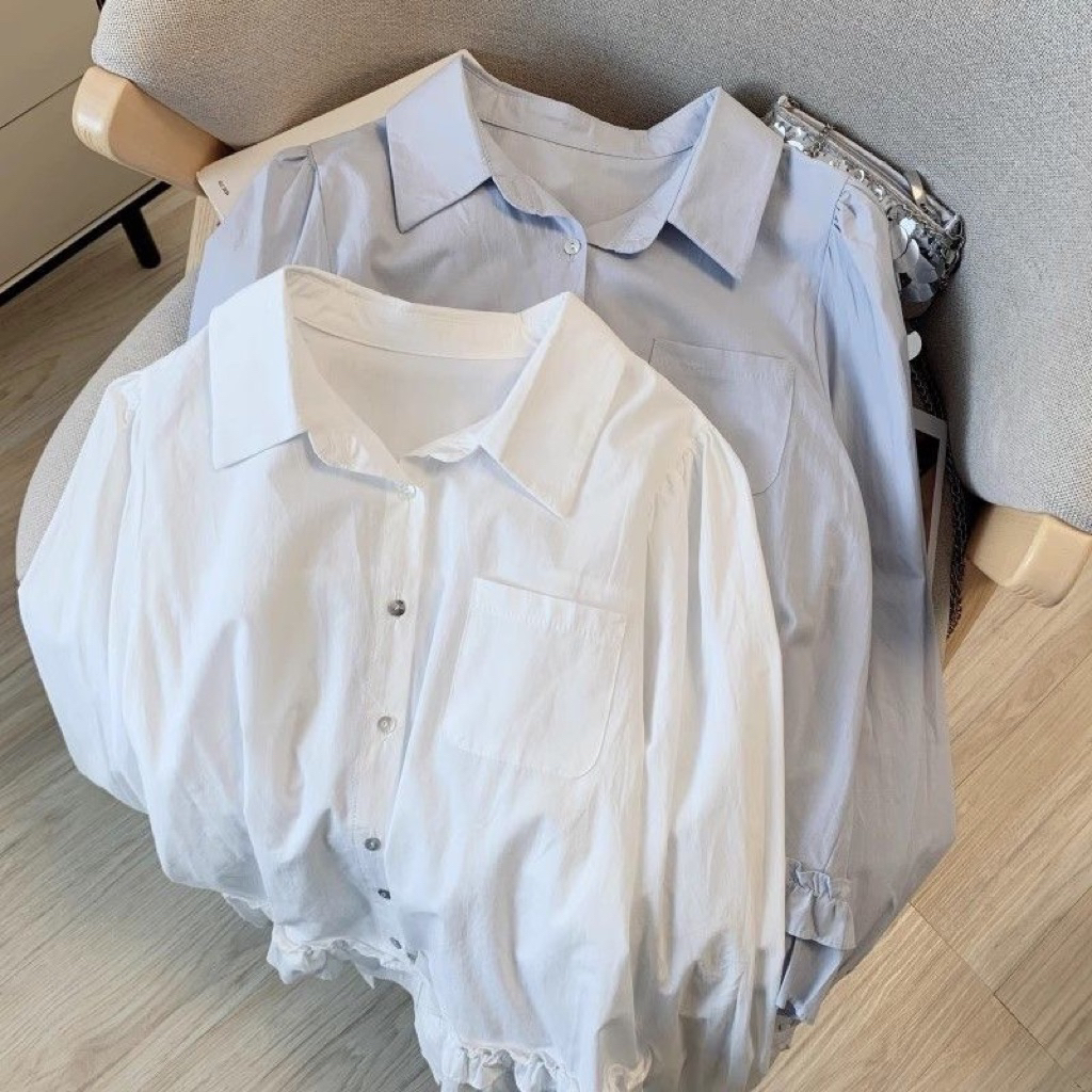 Áo Sơ Mi Nữ Tiểu Thư Dáng Babydoll – Xinh Như Gái Hàn 🇰🇷