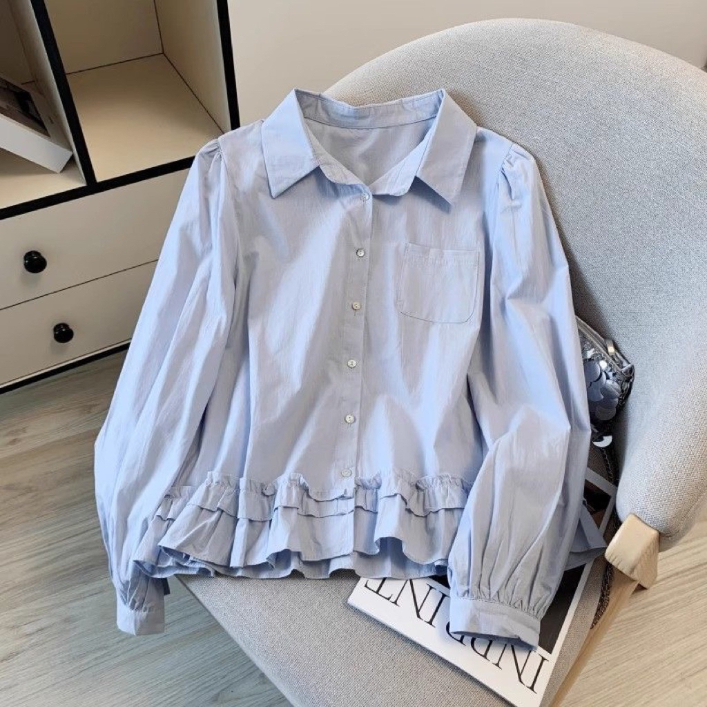 Áo Sơ Mi Nữ Tiểu Thư Dáng Babydoll – Xinh Như Gái Hàn 🇰🇷