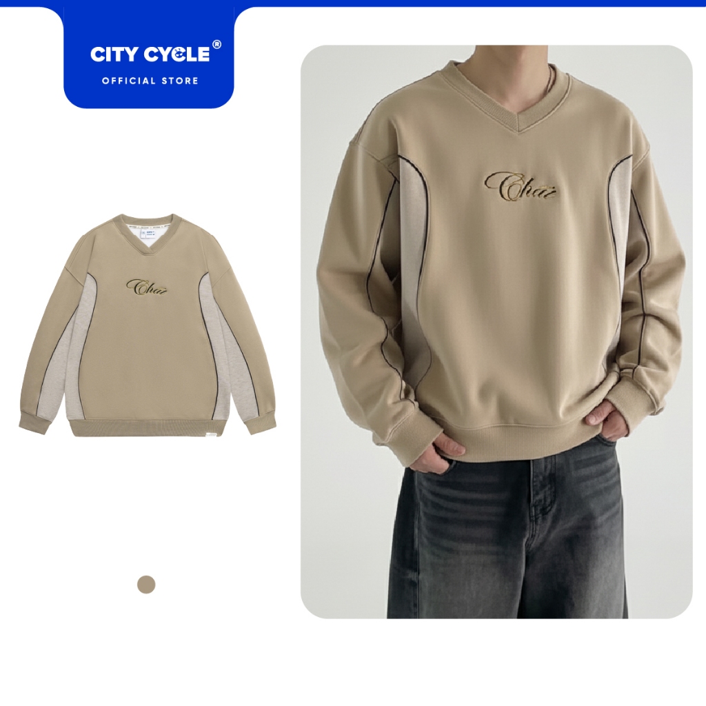Áo sweater đôi nam nữ nỉ dày mùa thu đông Local Brand Chính Hãng City Cycle Áo Sweater Jersey Chất