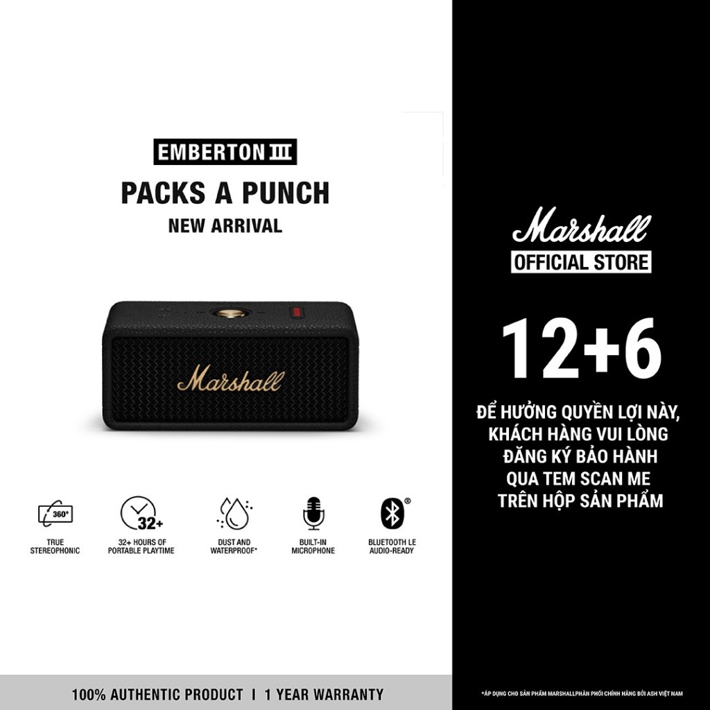 Loa Marshall Emberton III Review: Âm Thanh Chất Lượng, Pin 32h Giá 5.3 Triệu