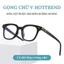 Kính mắt râm mát nữ nam gọng kính chữ V mắt vuông phong cách Hàn Quốc chống tia UV thay được tròng cận ABICA 050