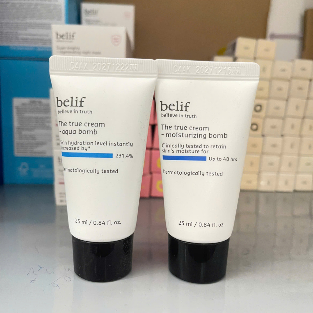 Kem Dưỡng Ẩm, Dịu Da Belif The True Cream Moisturizing /Aqua Bomb 25ml/50ml