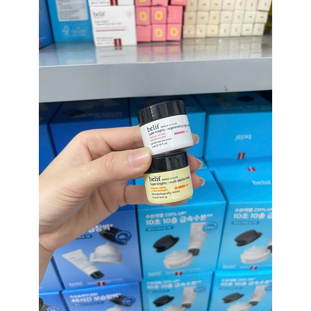 Mặt nạ ngủ belif Super Knights Multi Vitamin/ Regenerating mask 5ml