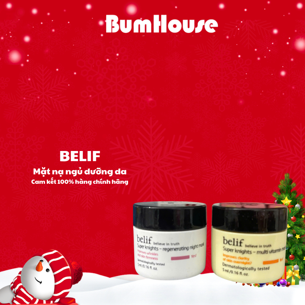 Mặt nạ ngủ belif Super Knights Multi Vitamin/ Regenerating mask 5ml