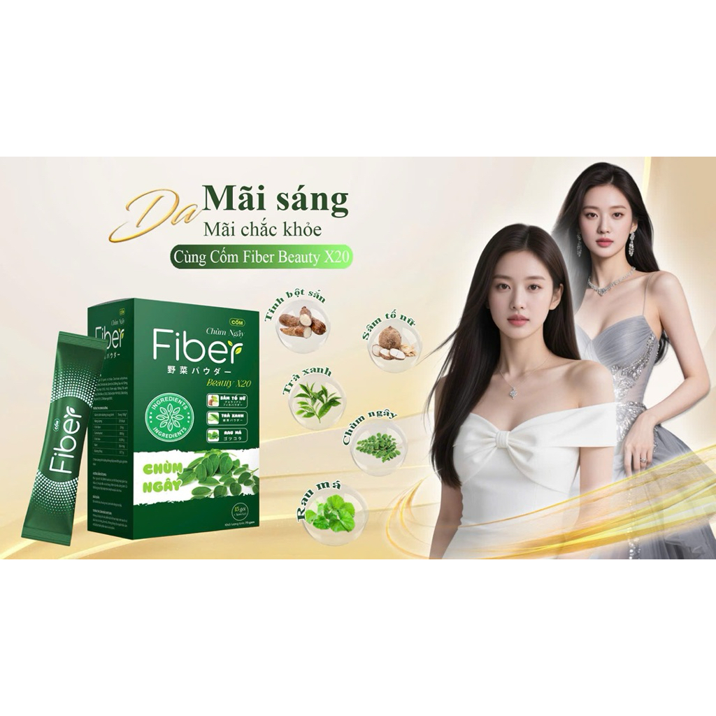 Combo 5 Hộp Fiber-T Collagen TINH-X20 Plus - Collagen trắng da Hàn quốc