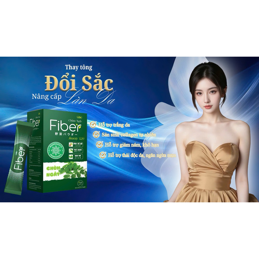 Combo 5 Hộp Fiber-T Collagen TINH-X20 Plus - Collagen trắng da Hàn quốc
