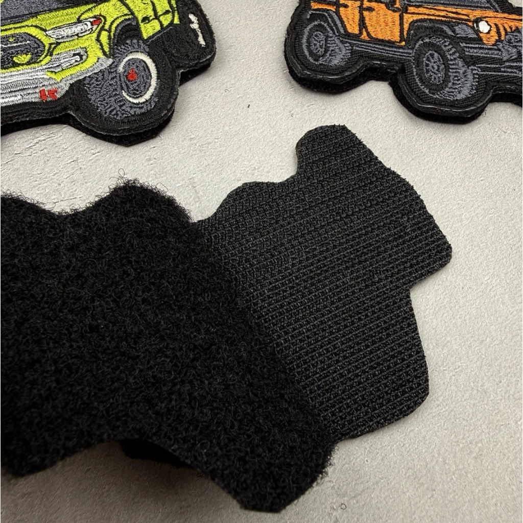 Bộ patch_velcro thêu hình xe offroad dán ba lô_quần áo_túi xách
