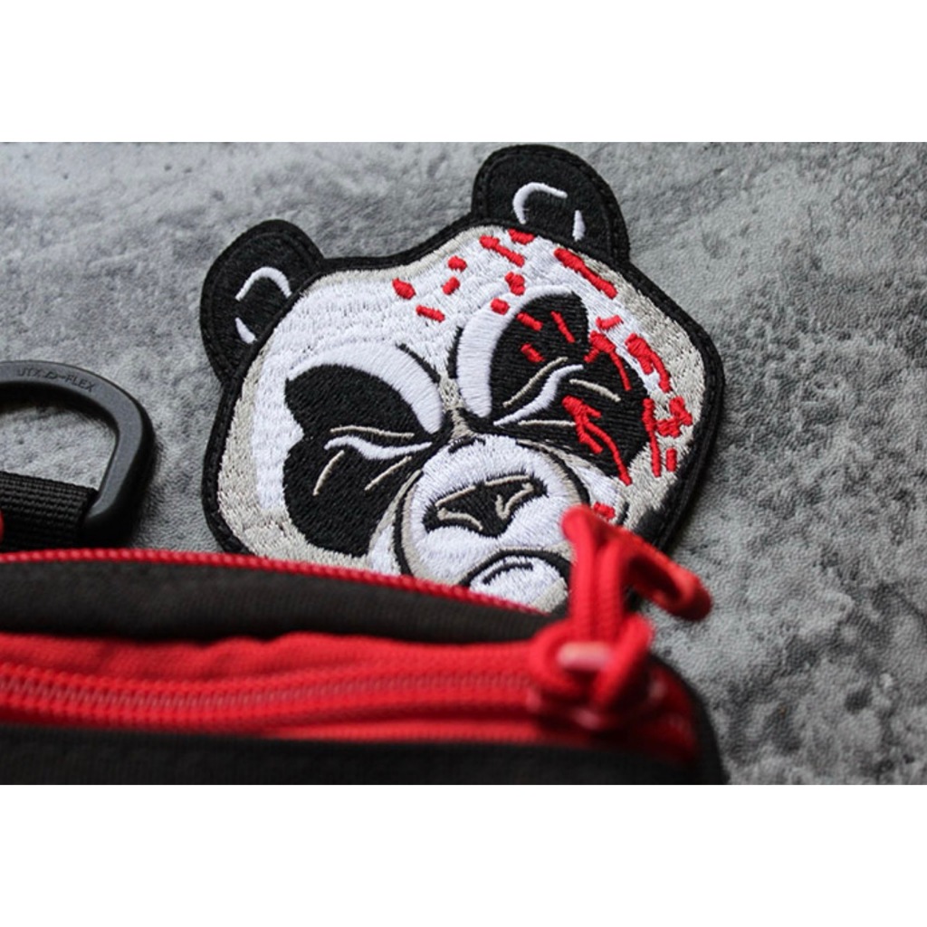Patch_velcro thêu gấu trúc kung fu Panda dán ba lô_quần áo_túi xách