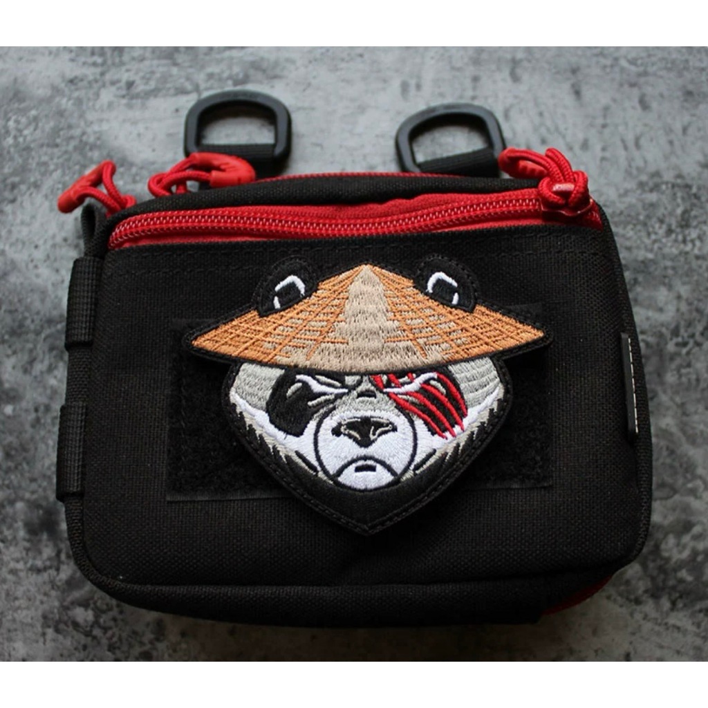 Patch_velcro thêu gấu trúc kung fu Panda dán ba lô_quần áo_túi xách