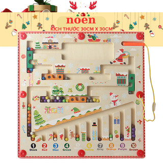 Đồ chơi trẻ em-Đồ chơi Montessori - Đồ chơi trí tuệ, giải mã mê cung sắc màu khích thước 30cm x 30cm