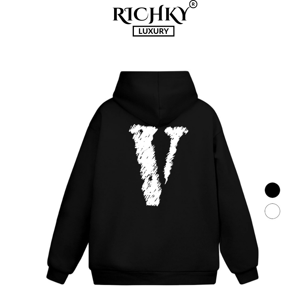 Áo Hoodie Richky Luxury Premium Nỉ Chữ Monogram V Style | Shopee Việt Nam