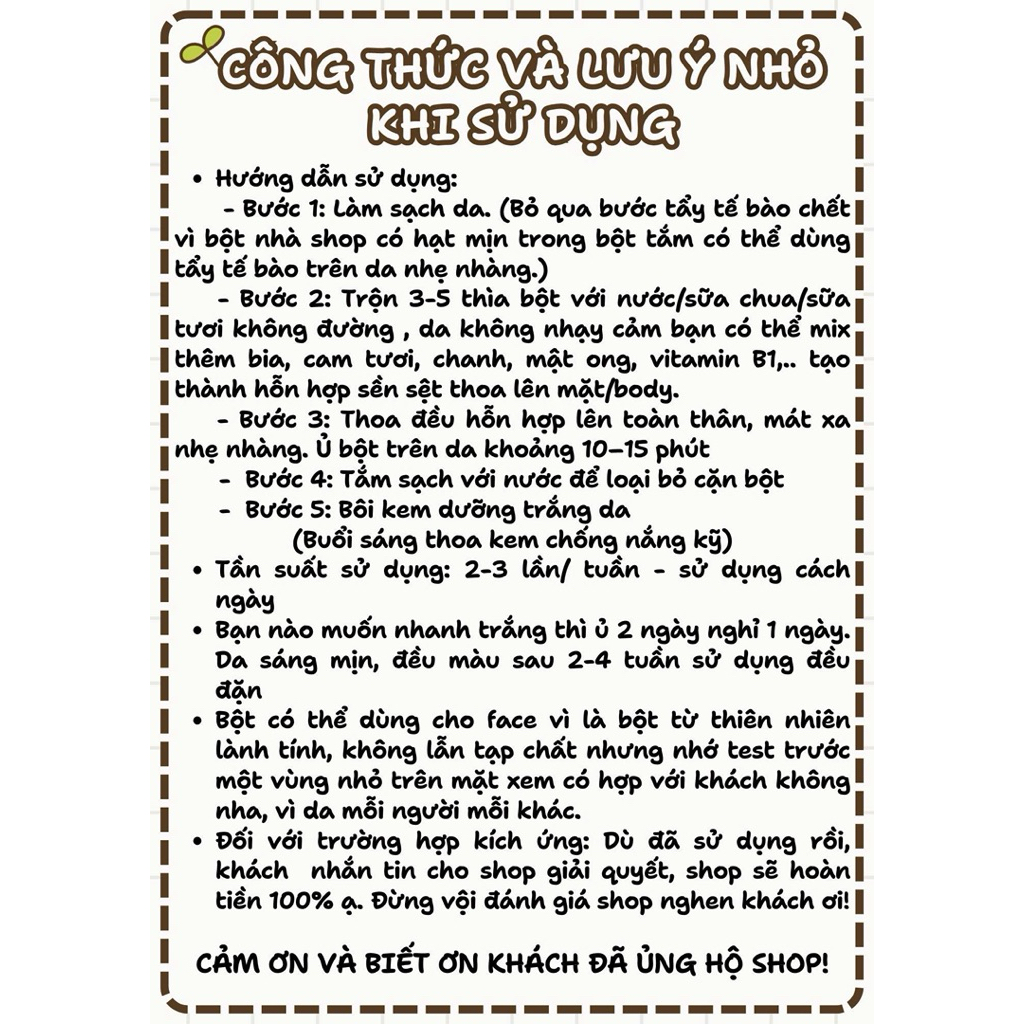 Combo 2 Gói Dưỡng trắng da mặt [200g Bột Thảo mộc + 75g Bột Tảo xoắn] + tặng bộ dụng cụ đắp mặt