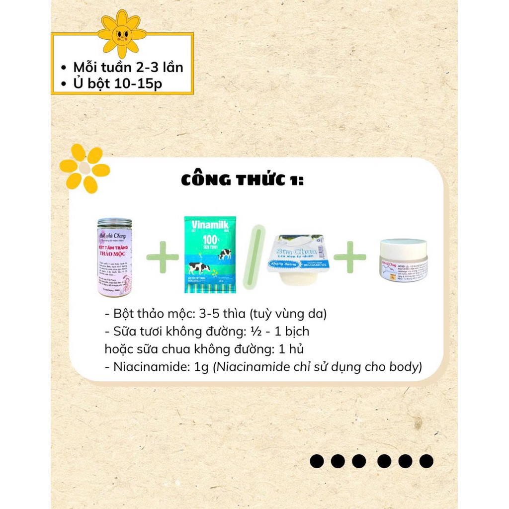 [Tặng 10g Niacinamide] Bột Tắm Thảo Mộc Sáng Da - BỘT Ủ TRẮNG HANDMADE - Dưỡng Ẩm, Làm Sáng Da, Nhả Nắng 500g