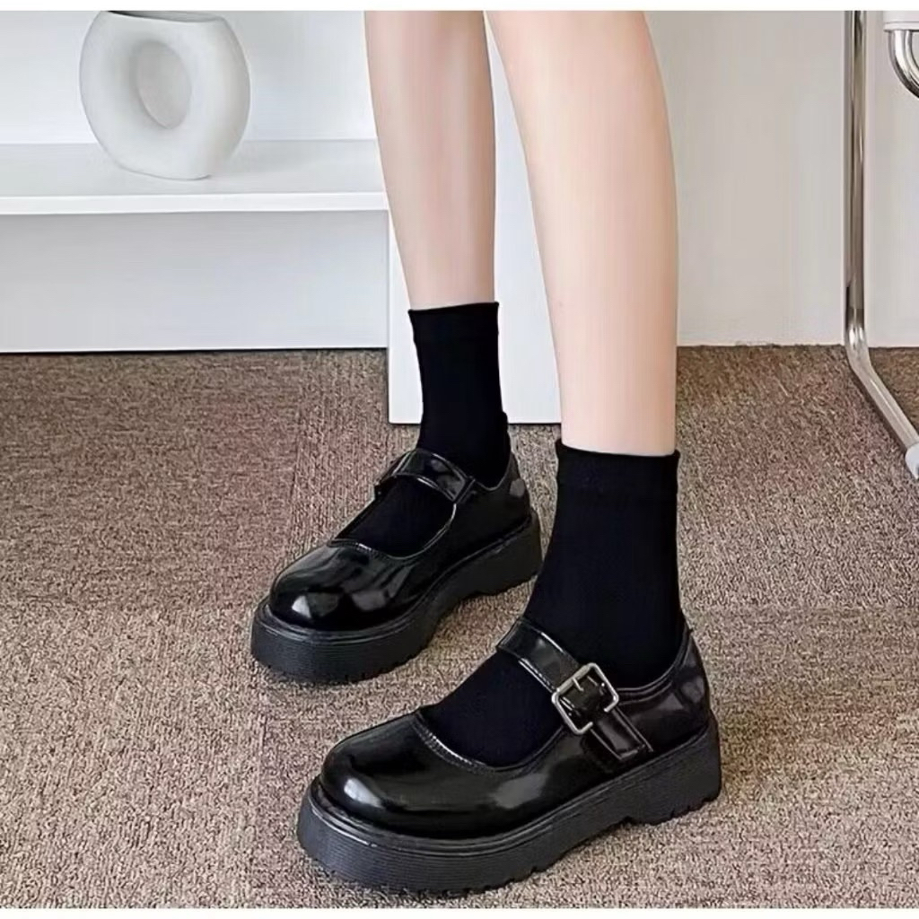 Túi 10 đôi tất trơn mềm cổ cao 3 màu phong cách hàn quốc