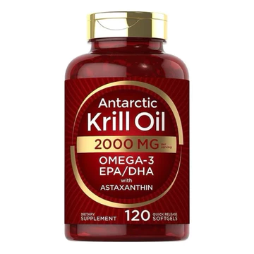 [US]Dầu Cá Nhuyễn Thể Carlyle Antarctic Krill Oil 2000 mg Omega 3 with Astaxanthin 120 viên