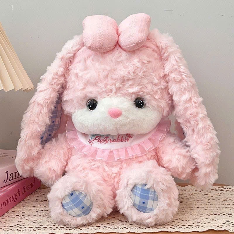 Bộ Đôi Gấu Bông Thỏ Hồng và Gấu Teddy Nâu Lông Xù Mắt Sao Dễ Thương  Quà Tặng Sinh Nhật Cho Bạn Gái,Cho Bé.Bobesu