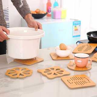 Miếng lót gỗ cách nhiệt bàn ăn, nhà bếp, tấm lót xoong nồi