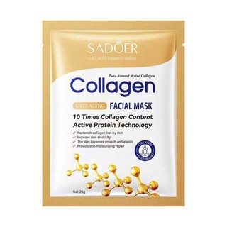 Mặt Nạ Sadoer Collagen Facial Mask Bổ Sung 10 Lần Collagen Cấp Ẩm, Nâng Cơ Trẻ Hóa Da, Chống Lão Hóa 25g
