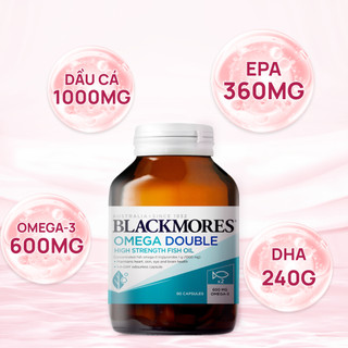 [CHÍNH HÃNG] Viên uống dầu cá Blackmores Omega Double 90 viên hỗ trợ trí não và sức khoẻ tim mạch