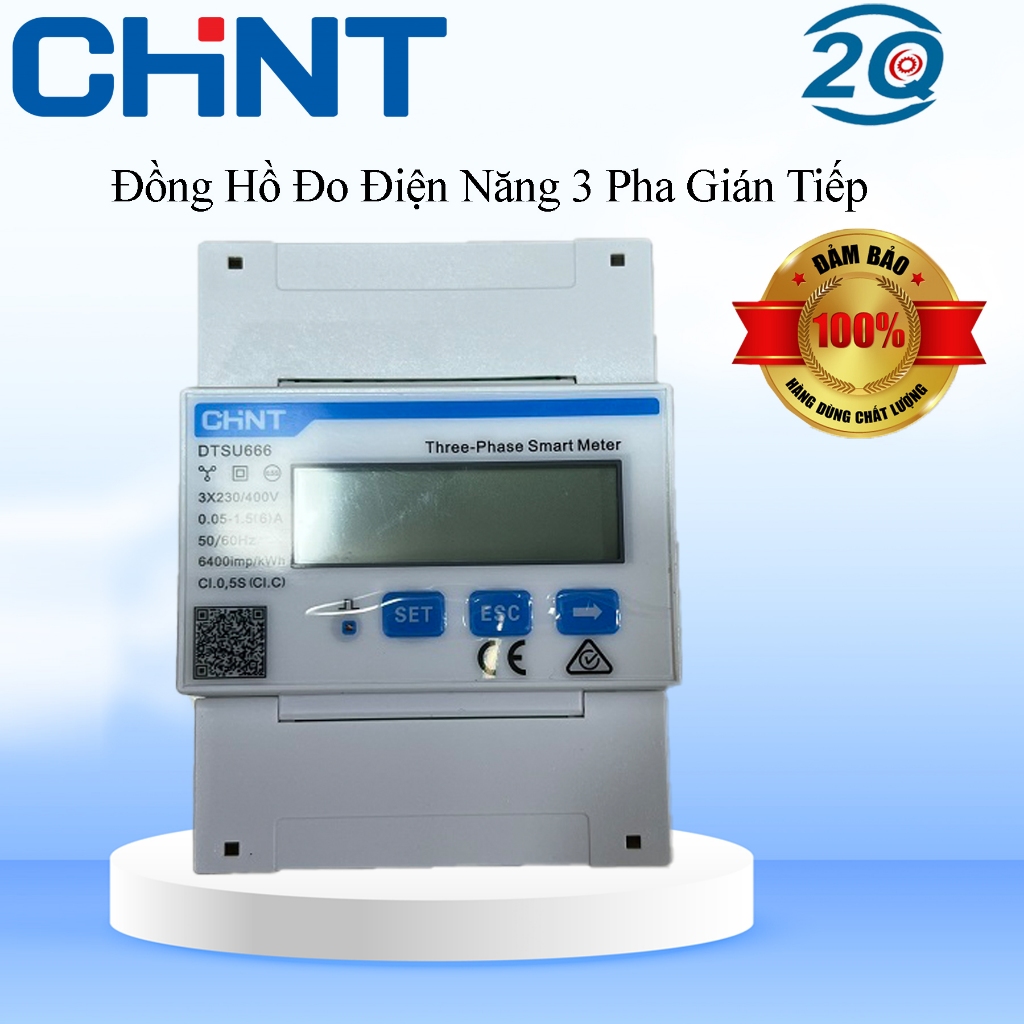 Chint G DTSU666 3×230/400V 5(80)A RS485 4PMID 313280 Drehstromzähler digital