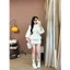 Áo sơ mi Hari Xếp Ly Trước Viền Bèo Chun Eo Tay Bồng Cúc Dọc Áo Công Sở Thanh Lịch Cinched Waist