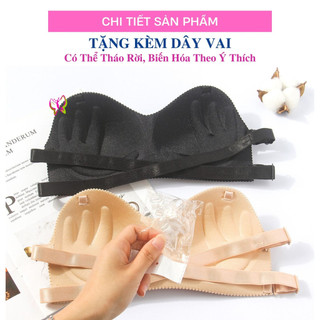 Áo bra nữ su cúp ngang không dây liền mảnh, thông khí, mỏng nhẹ, chống trượt A03