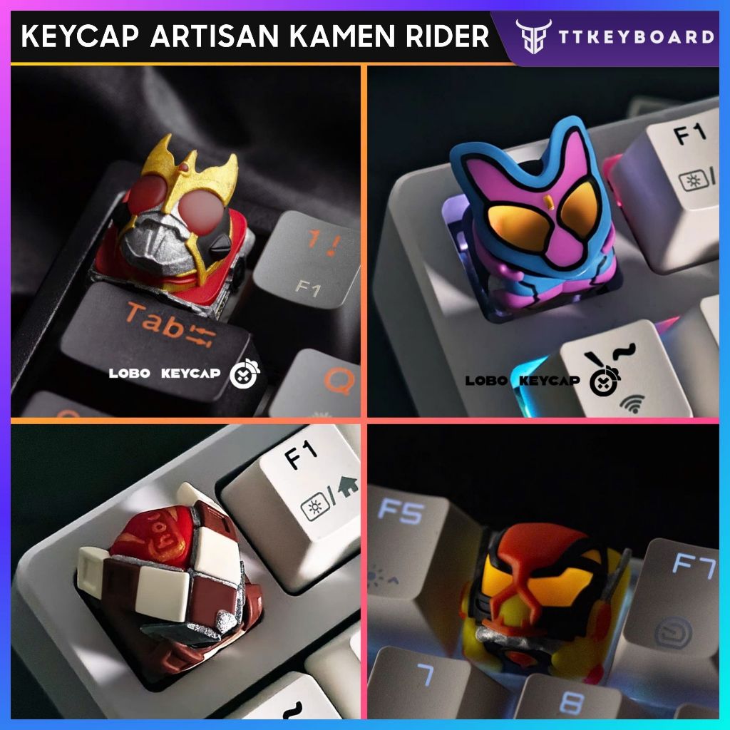 [Hỏa Tốc] Keycap Artisan Lobo Kamen Rider Resin 1u Nhiều Nhân Vật Trang ...